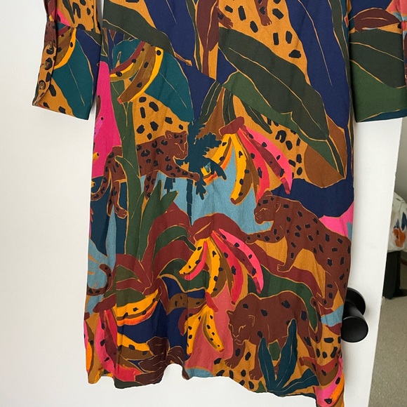 Leopards Jungle High Neck Midi Dress - Picture 7 of 15